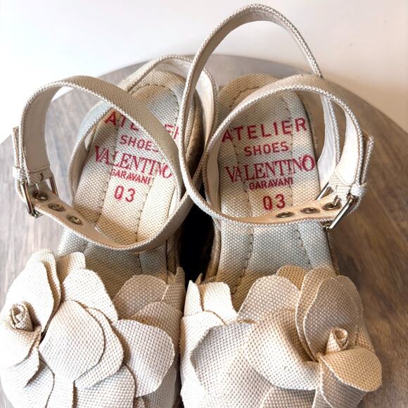 Valentino Garavani Atelier 03 Rose Edition Wedge Espadrille Sandals EU 35 US 5 - Picture 11 of 15